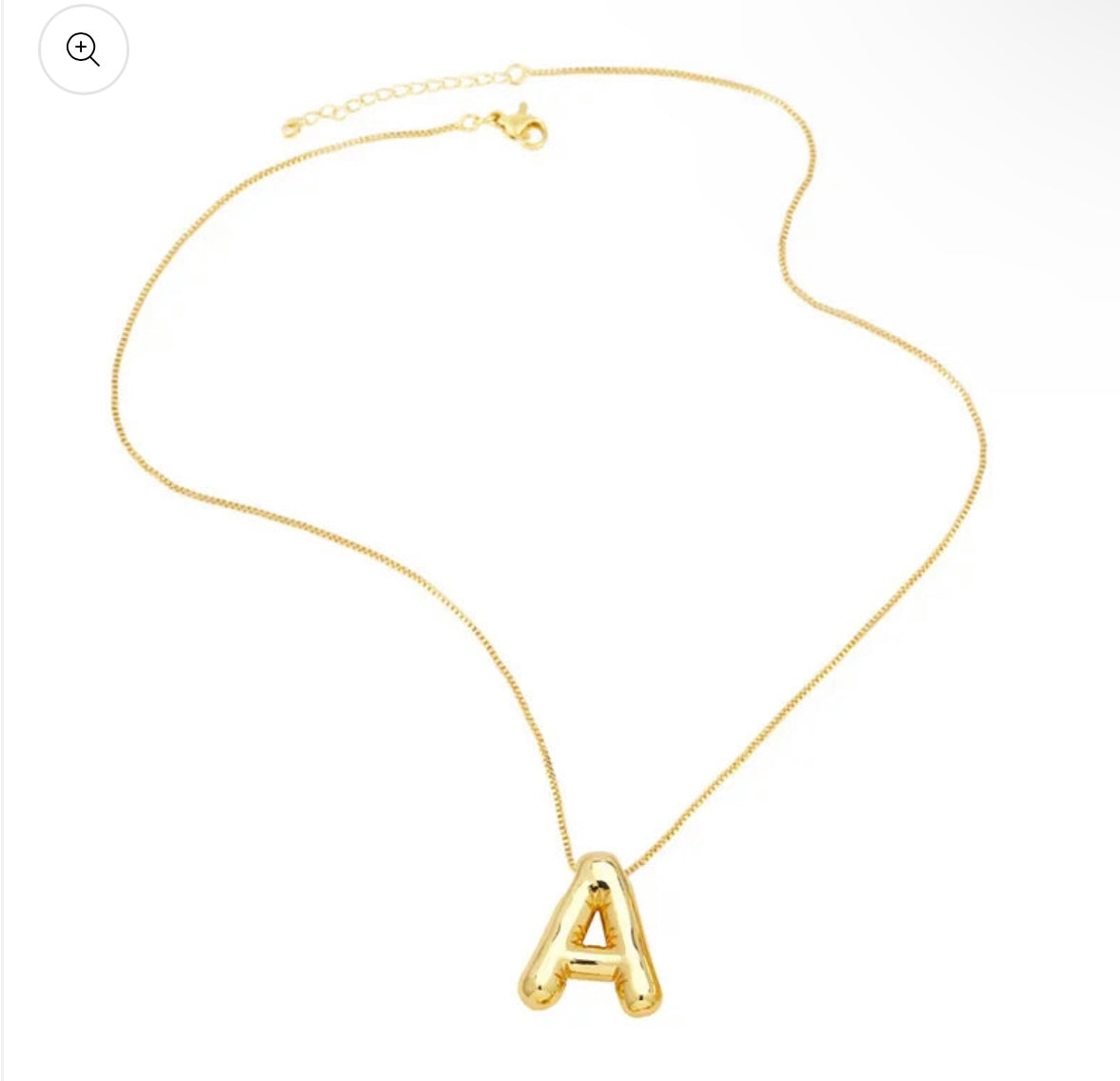 Bubble Initial Necklace